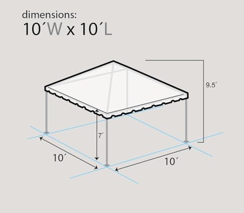 TentandTable West Coast Frame 10' x 10' Canopy Tent White