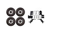 3G 5" Lift Kit Combo with 12" Flash Wheels for EZGO RXV Golf Carts 2008-2013.5