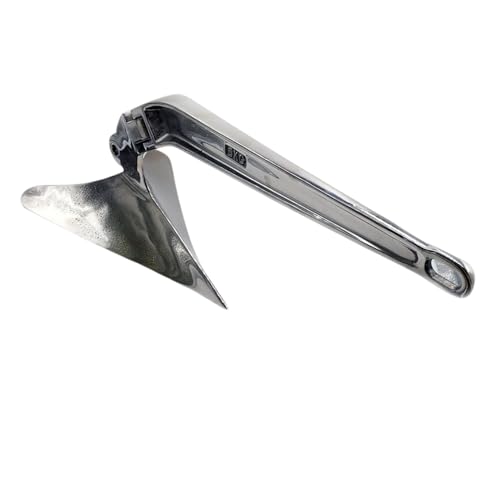 MarineNow Stainless Steel CQR Boat Anchor Hinged Plow Style 44 LBS