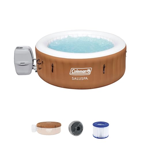 Bestway Coleman Miami AirJet Inflatable Hot Tub with EnergySense Cover Black