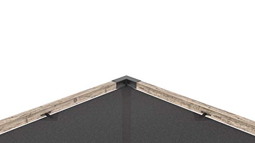 TOJAGRID Wall Mount Pergola Kit with Shade SAIL for 4x4 Wood Posts 10x10 Black