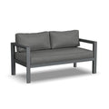 Homestyles Grayton Outdoor Aluminum Loveseat Grey