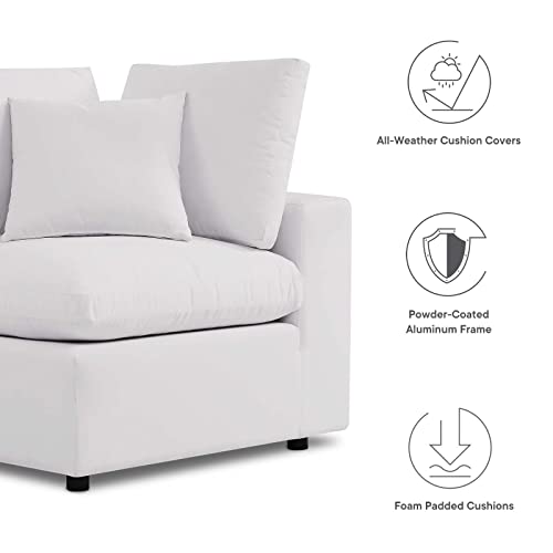 Modway Commix Overstuffed Outdoor Patio Loveseat White