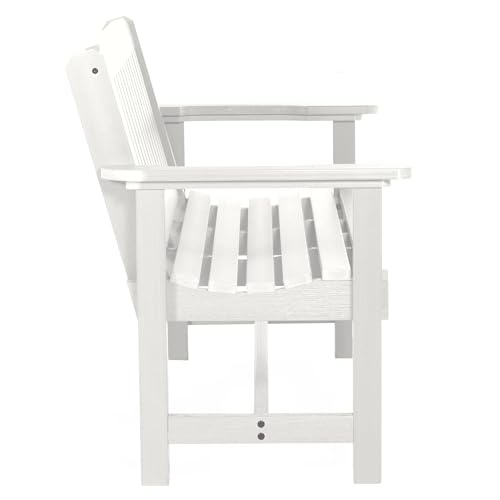 Sequoia Professional Commercial Grade Exeter 4 Foot Garden Bench White