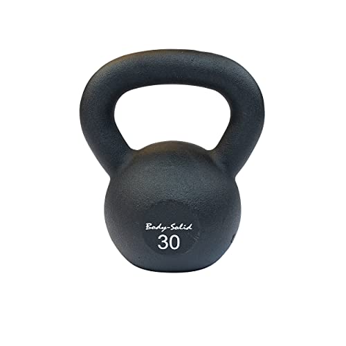 Body-Solid Matte Black Kettlebell Set 5-50 lbs with Kettle Grip Handle