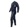 AKONA Mens 7mm Cold Water Full Suit Quantum Stretch Neoprene Black
