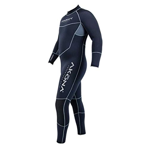 AKONA Mens 7mm Cold Water Full Suit Quantum Stretch Neoprene Black