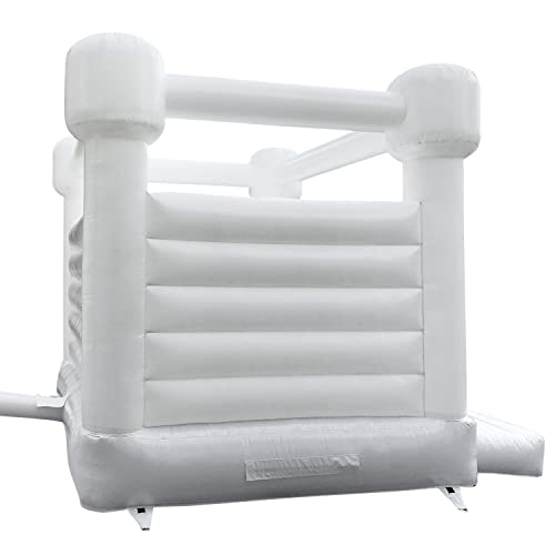 Infuntable Inflatable White Bounce House Jumper with Air Blower 13x12x10ft