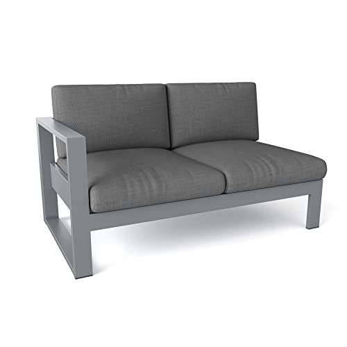 Anderson Teak Lucca Left Loveseat Gray Teak