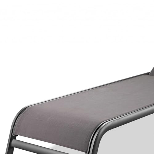 HomeRoots Set of Two 23" Grey Metal Outdoor Chaise Lounges