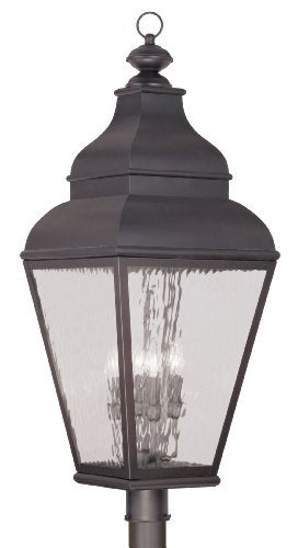 Livex Exeter 4-Light Outdoor Post Head Charcoal