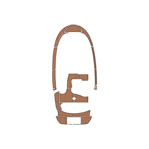 Algasan EVA Faux Teak Decking Floor Mat for Jeanneau 805 Swim Platform - Multiple Color Options