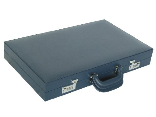 Zaza & Sacci 23-Inch Leather Backgammon Set Large Blue