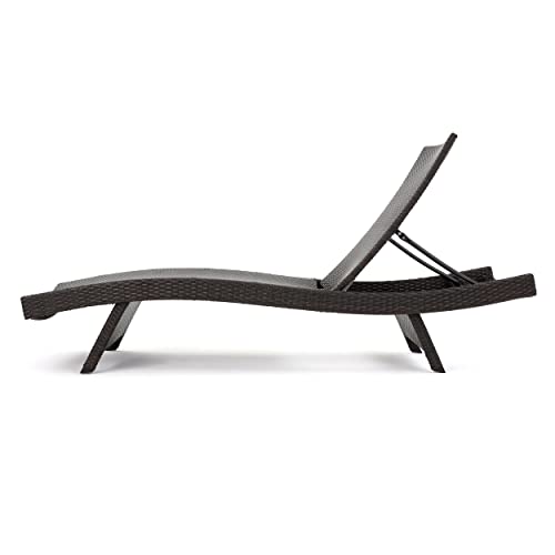 Christopher Knight Home Salem Outdoor Wicker Chaise Lounge Chairs 4-Pcs Set Multibrown