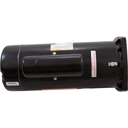 The Pool Supply Shop 2.5 HP Square Flange Threaded Shaft Horizontal Pool Pump Motor Black