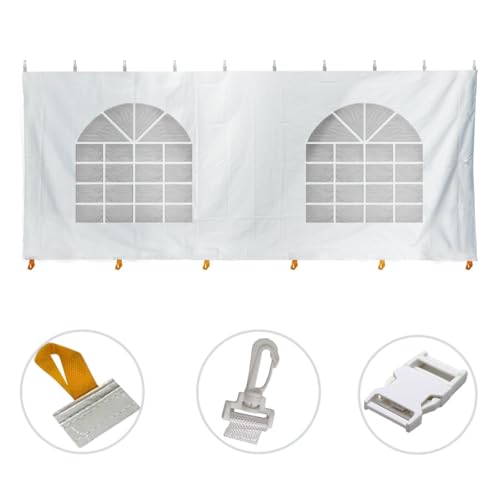 TentandTable 20' x 20' Premium Blockout Sidewall Kit for Canopy Tents White
