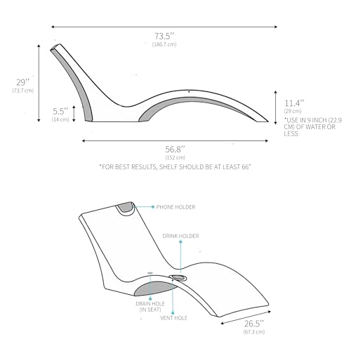 Floating Luxuries Kai Shelf Pool Lounger Arctic White