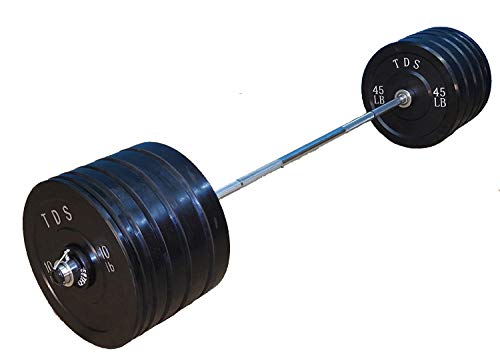TDS 400 lb Bumper Plate Set with Olympic Bar and Collars