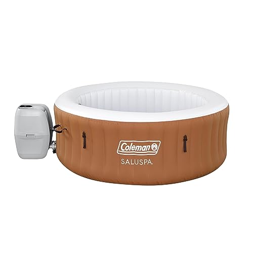 Coleman SaluSpa Ponderosa AirJet Inflatable Round Hot Tub + Bestway SaluSpa Underwater Non Slip Seat