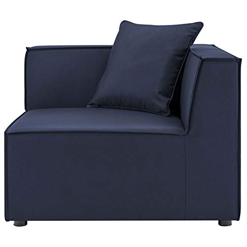 Modway Saybrook Outdoor Patio Upholstered 2-Piece Sectional Sofa Loveseat Navy
