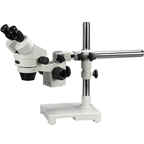 AmScope Professional Binocular Stereo Zoom Microscope with Dual-Gooseneck Fiber-Optic Light