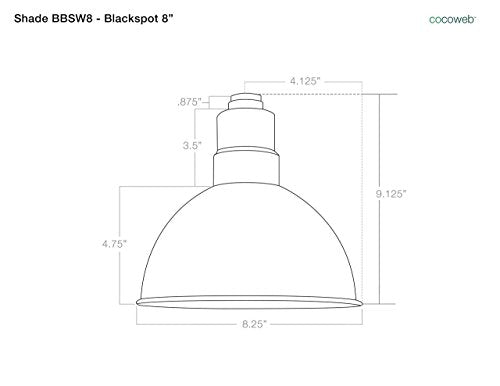 Cocoweb Blackspot 132in Vintage Street Post Lamp Black 8 Inch Shade