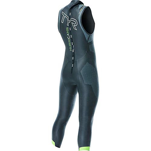 TYR Men Cat 5 Sleeveless Wetsuit Black/Grn/Yellow