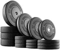 French Fitness Olympic Bumper Plate Set 380 lbs New