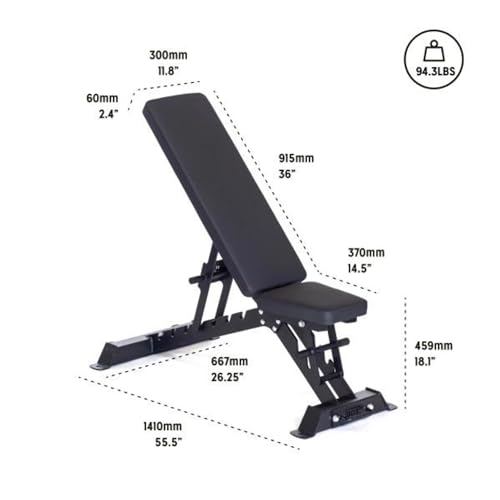 Bells of Steel Adjustable Weight Bench Black