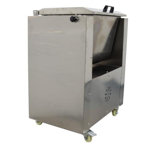 HayWHNKN Electric Meat Mixer 50L Stainless Steel Commercial Stuffing Machine Silver