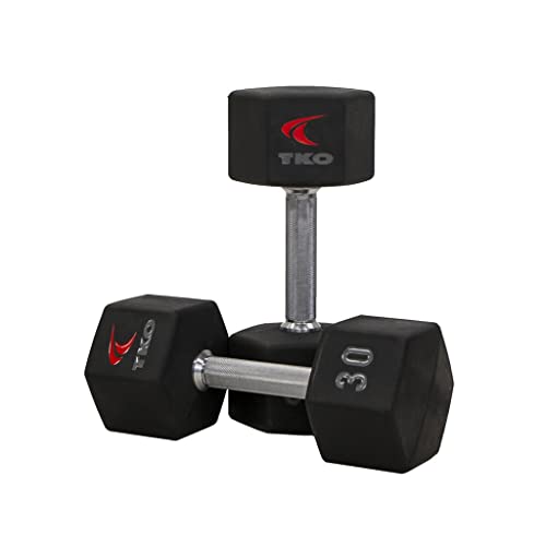 TKO Tri Grip Urethane Dumbbell Set 55-100lbs