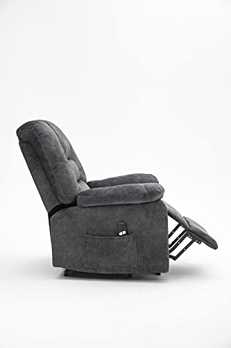 FANYE Electric Power Lift Chair for Elderly with Massage and Heat Dark Gray