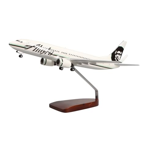 High Flying Models Boeing 737-800 Alaska Airlines Mahogany Sculpture Multicolor
