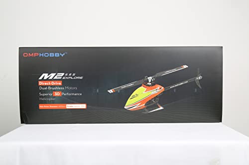 OMPHOBBY M2 Explore RC Helicopter Dual-Brushless Motor 6CH 3D Flight BNF Yellow