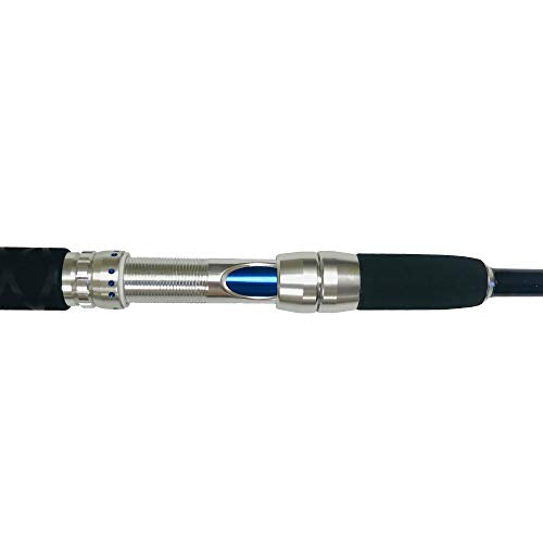 EAT MY TACKLE Amberjack Jigging Rod and Reel Combo Black Blue Gold