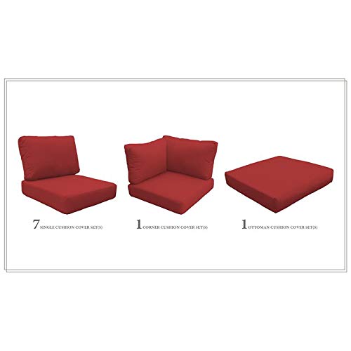 TK Classics High Back Cushion Set for FAIRMONT-12b Terracotta