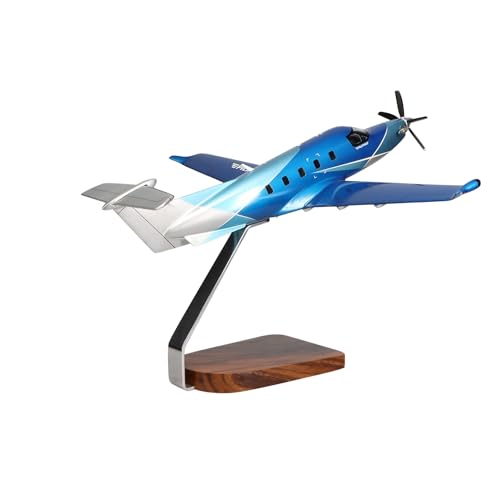 High Flying Models Pilatus PC-12 Mahogany Sculpture Multicolor