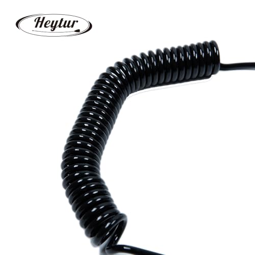 HEYTUR Coiled SUP Leash 10' Black