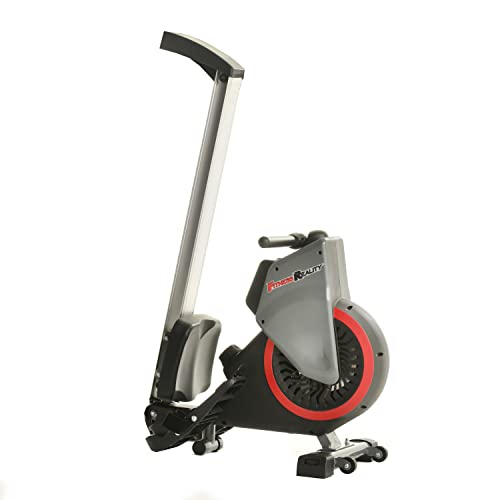 Fitness Reality Air & Magnetic Rowing Machine with On Demand Coaching Black