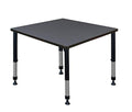Regency Height Adjustable Square Classroom Table 42" Slate