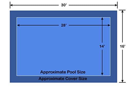 Loop-Loc Rectangle Pool Safety Cover 14' x 28' Blue