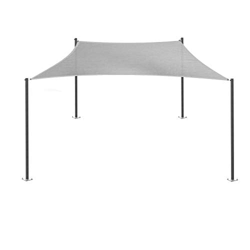 E&K Sunrise Rectangle Sun Shade Sail 40' x 45' Light Gray