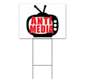 TampaPrinting Anti Media Yard Sign 18" x 24" with Metal Step Stake