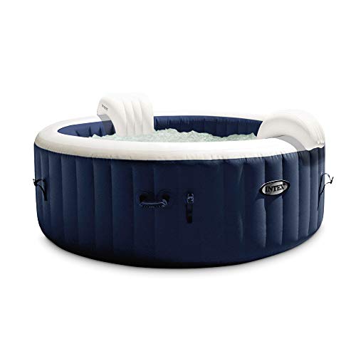 Intex PureSpa Plus Portable Inflatable Hot Tub Navy Blue