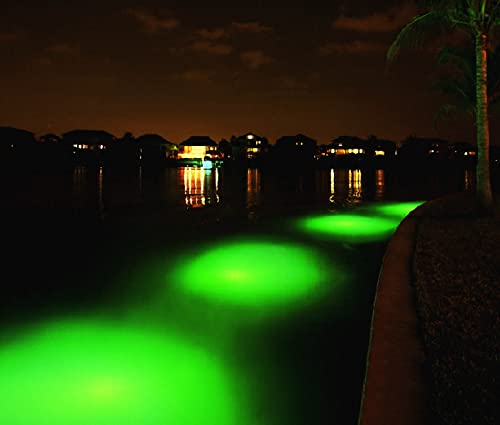 Underwater FishLight 175W Triple Dock Light with 50' Marine Grade Wire Natural Green