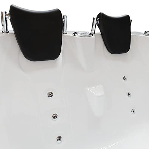 SIMBASHOPPING USA HAVANA Whirlpool Corner Bathtub Hydrotherapy Hot Tub 66.5" 2 Person