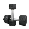 TKO Rubber Hex DB Set 5-50 lb Tri-Grip