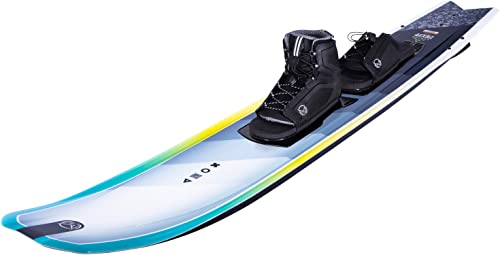 HO Hovercraft Slalom Waterskis Medium W/Stance 110 ARTP Bindings (4-8) Grey/Teal