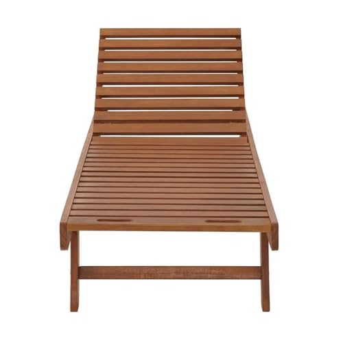 Alaterre Furniture Caspian 2-Pack Adjustable Eucalyptus Wood Outdoor Lounge Chairs Natural