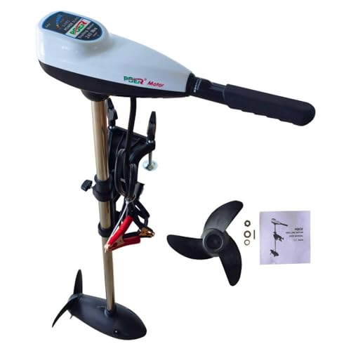 Yokoma Heavy Duty Electric Outboard Motor for Fishing Boats Black/White